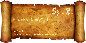 Szarka Noémi névjegykártya